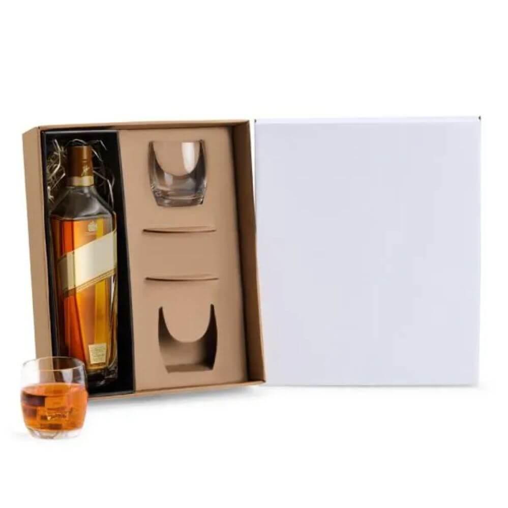 Jogo Copos de Vidro 330ml GO1477 na cor Preto, brinde personalizado Sky Brindes