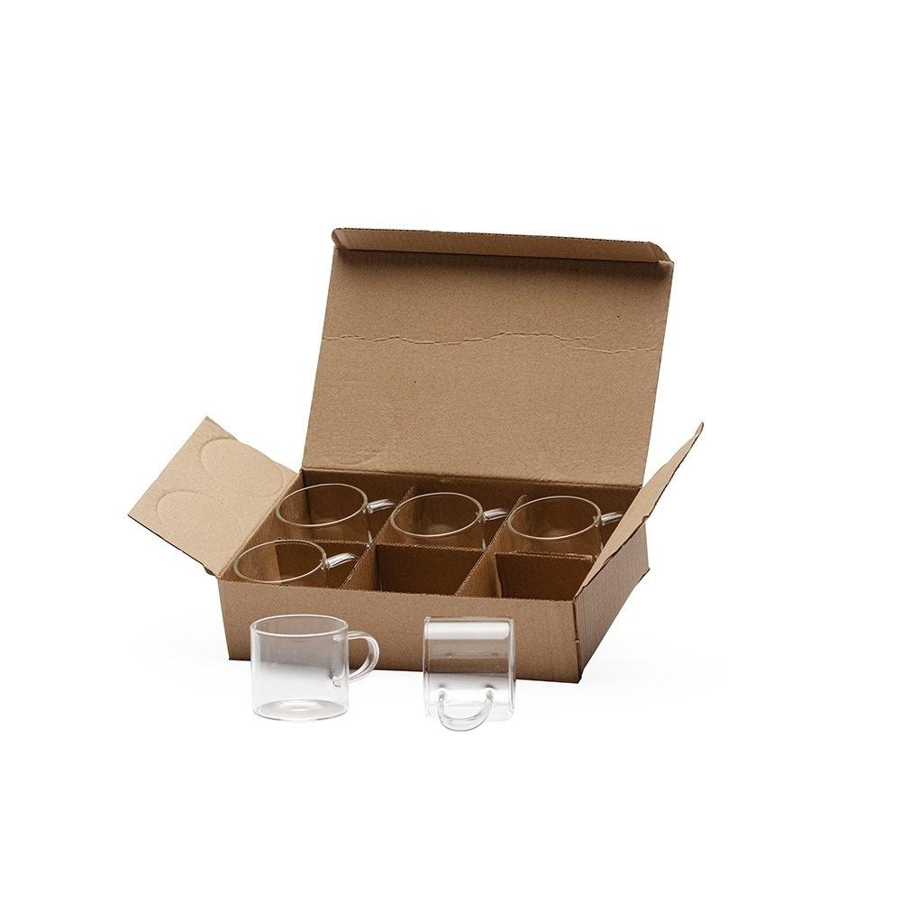 Kit Xícaras 6 Peças GO1482 na cor Transparente, brinde personalizado Sky Brindes