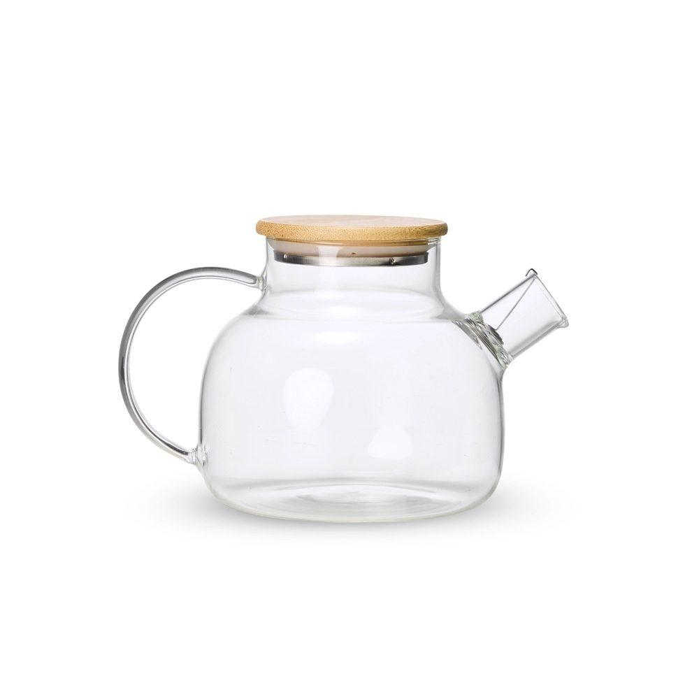 Chaleira Vidro 1 Litro GO1483 na cor Transparente, brinde personalizado Sky Brindes