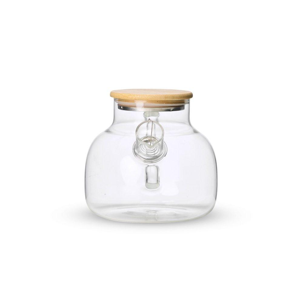 Chaleira Vidro 1 Litro GO1483 na cor Transparente, brinde personalizado Sky Brindes