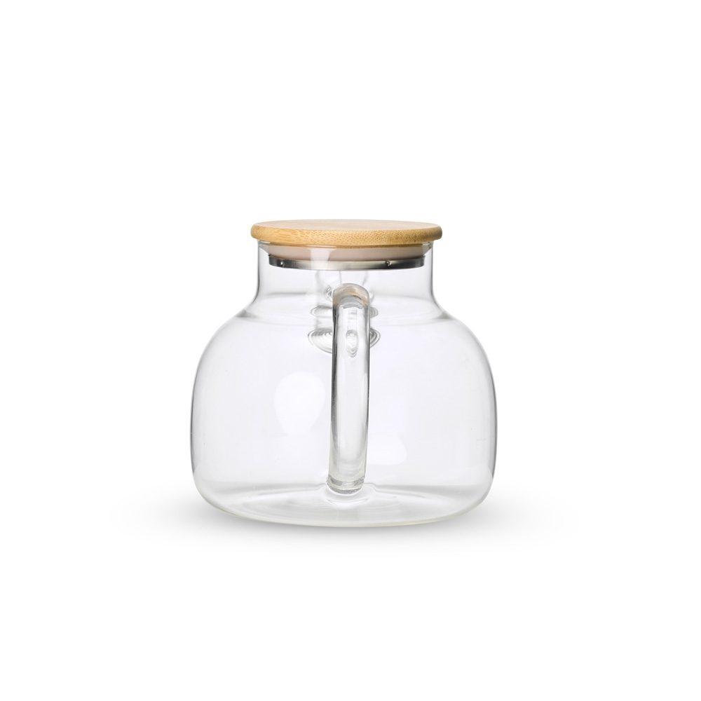Chaleira Vidro 1 Litro GO1483 na cor Transparente, brinde personalizado Sky Brindes