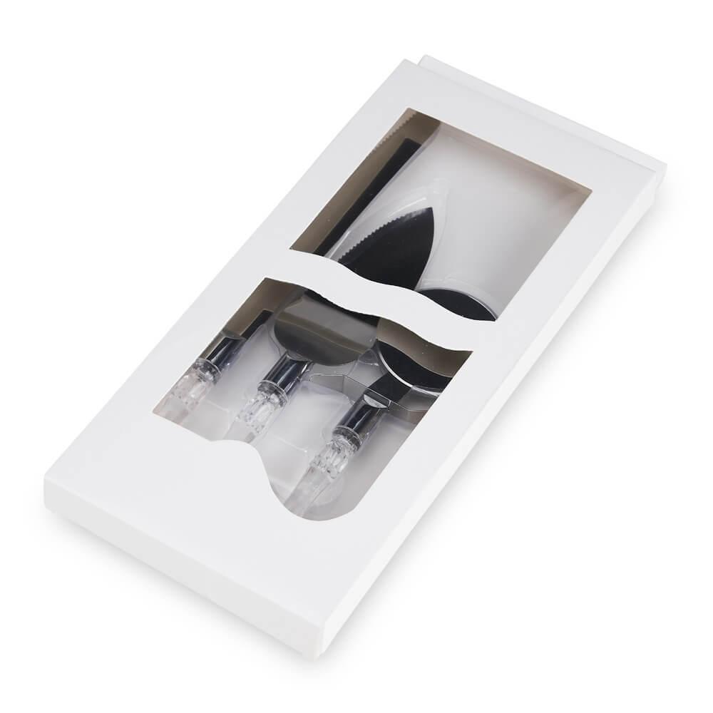 Kit Utensílios 3 Peças GO1488 na cor Inox, brinde personalizado Sky Brindes