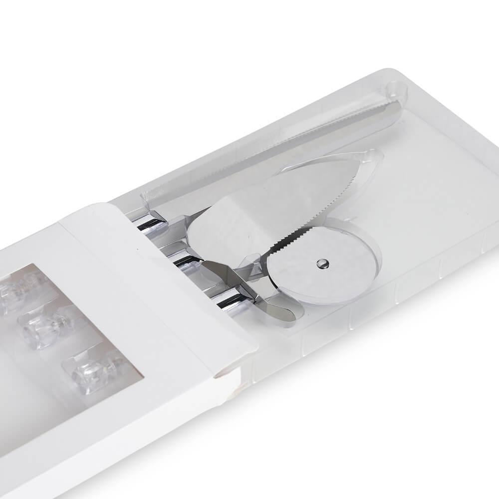 Kit Utensílios 3 Peças GO1488 na cor Inox, brinde personalizado Sky Brindes