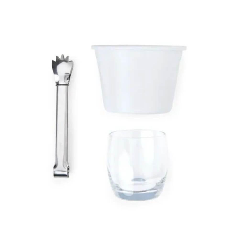 Kit Para Whisky 4 Peças GO1489 na cor Preto, brinde personalizado Sky Brindes