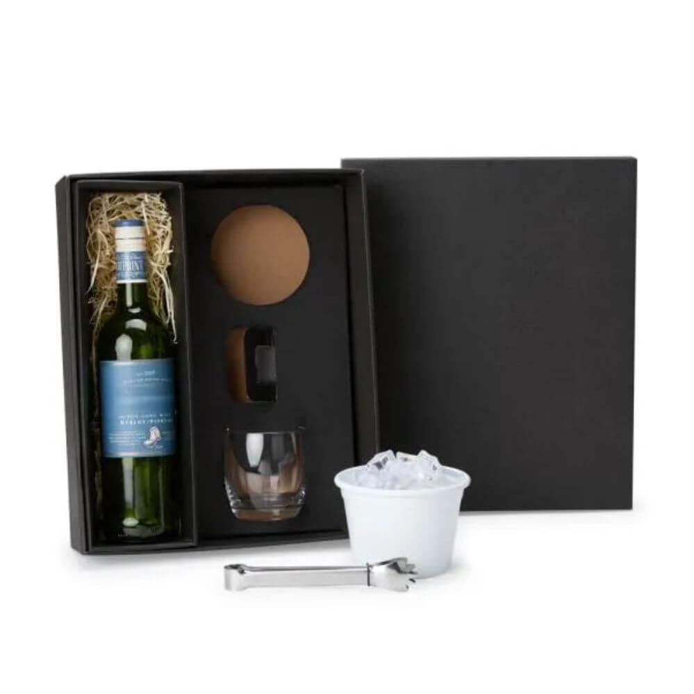 Kit Para Whisky 4 Peças GO1489 na cor Preto, brinde personalizado Sky Brindes