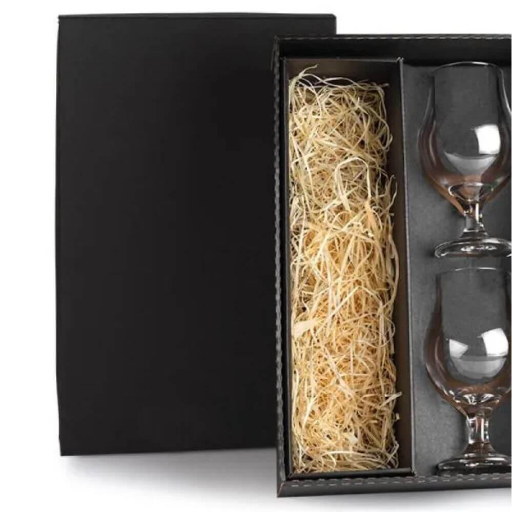 Kit Copos de Vidro 400ml GO1490 na cor Preto, brinde personalizado Sky Brindes