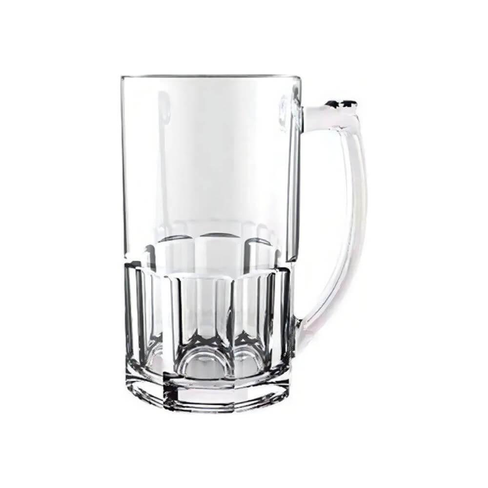 Caneca de Vidro 340ml GO1500 na cor Preto, brinde personalizado Sky Brindes