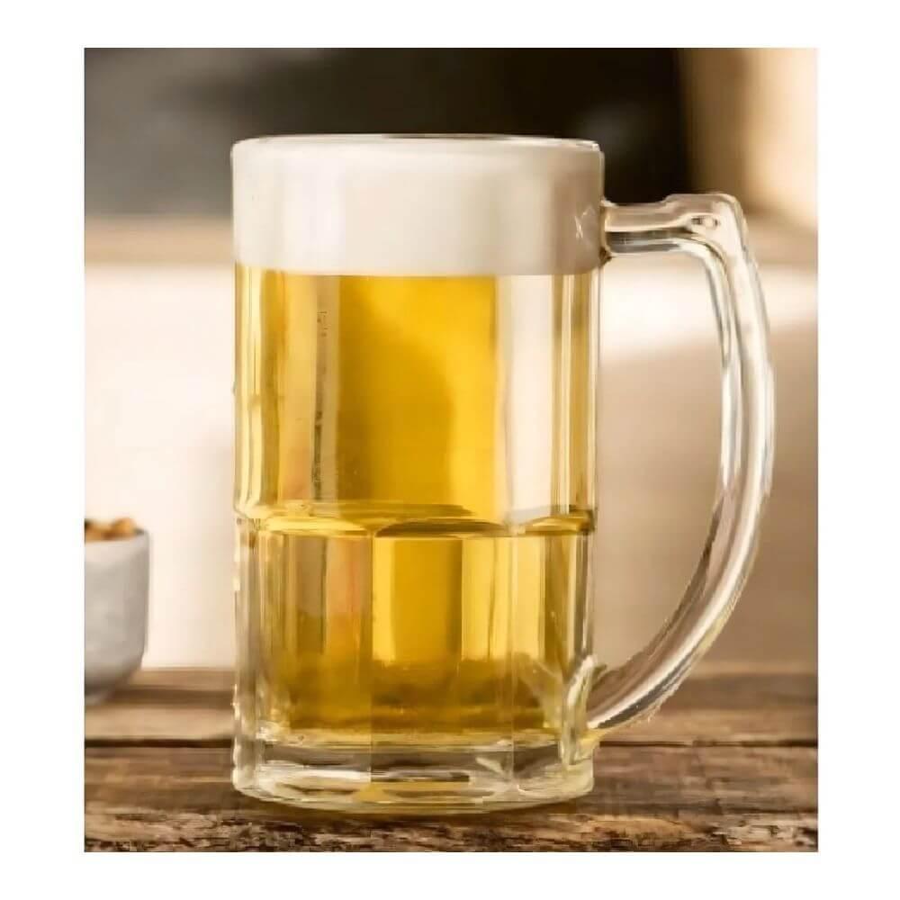 Caneca de Vidro 340ml GO1500 na cor Preto, brinde personalizado Sky Brindes