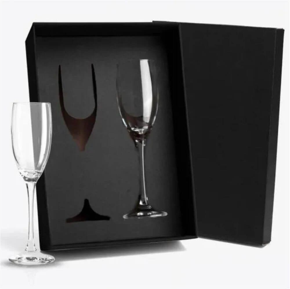 Jogo de Taças 190ml 2 Peças GO1501 na cor Preto, brinde personalizado Sky Brindes