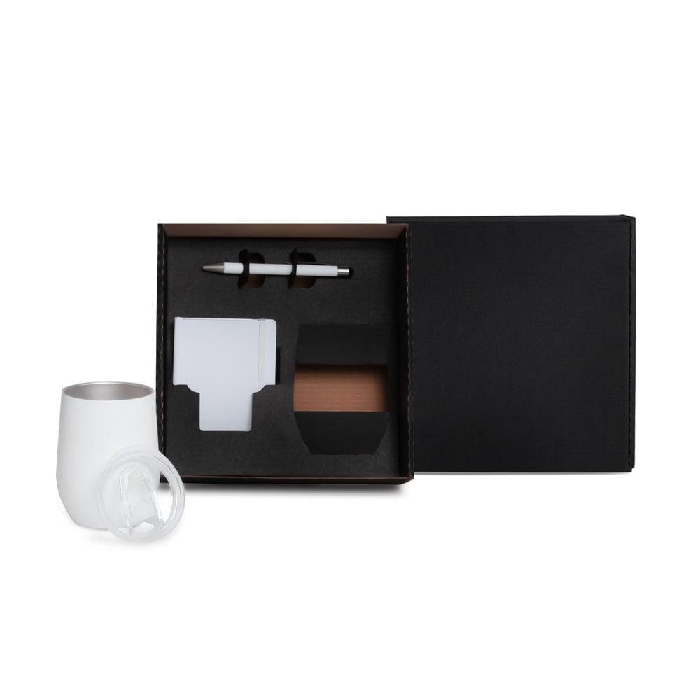 Kit Copo Térmico 3 Peças GO1503 na cor Preto, brinde personalizado Sky Brindes