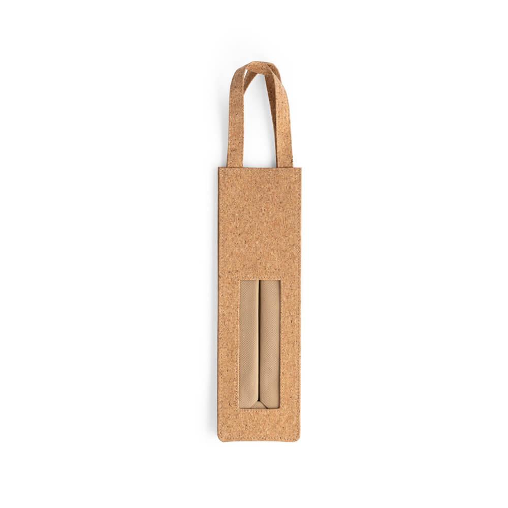 Sacolas para Garrafa GO1512 na cor Natural, brinde personalizado Sky Brindes