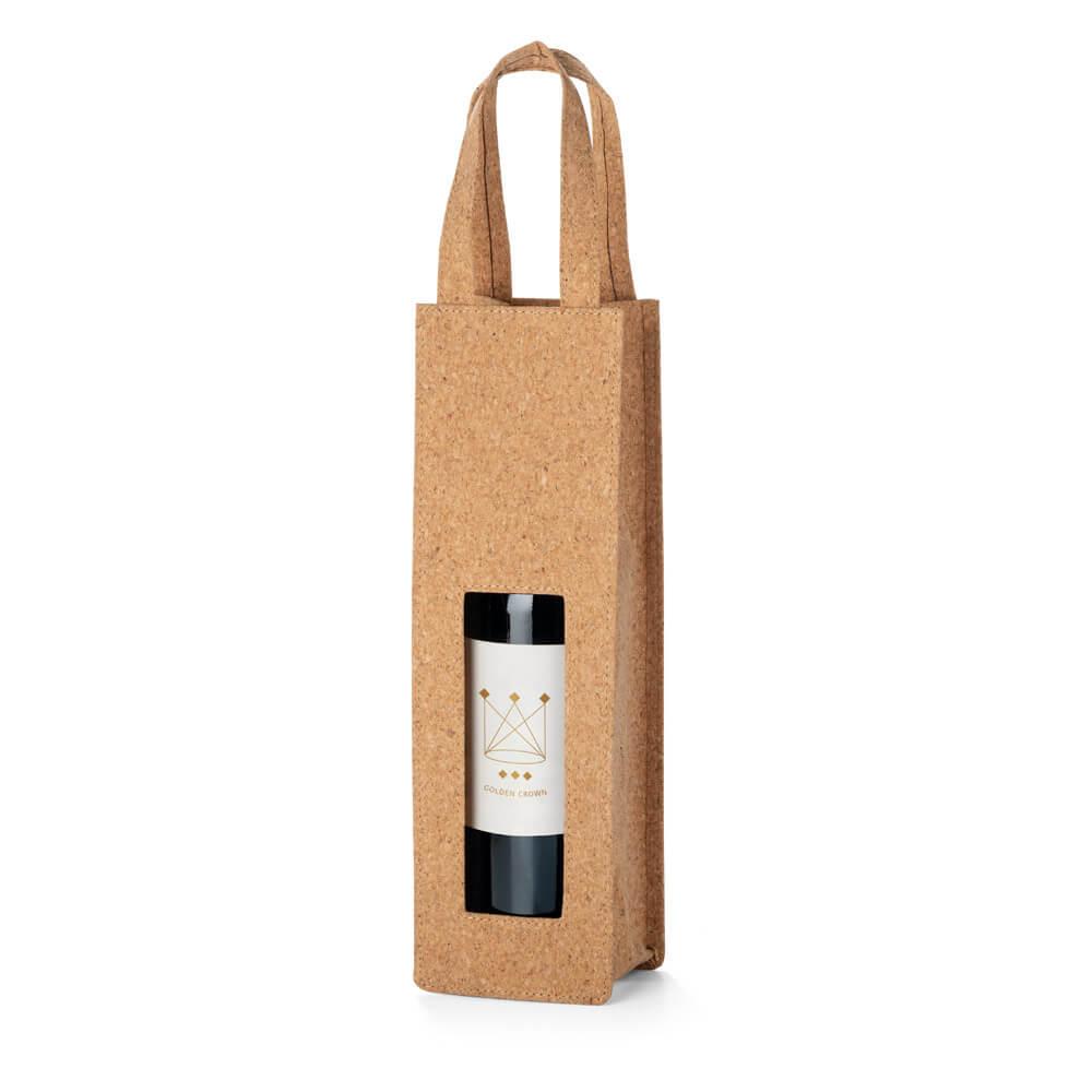 Sacolas para Garrafa GO1512 na cor Natural, brinde personalizado Sky Brindes
