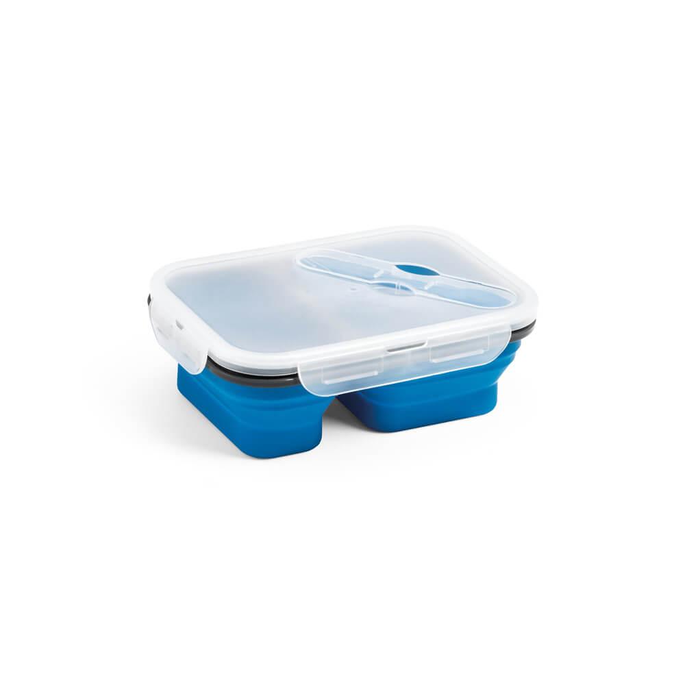 Marmita Hermética Retrátil até 760ml GO1535 na cor Azul, brinde personalizado Sky Brindes