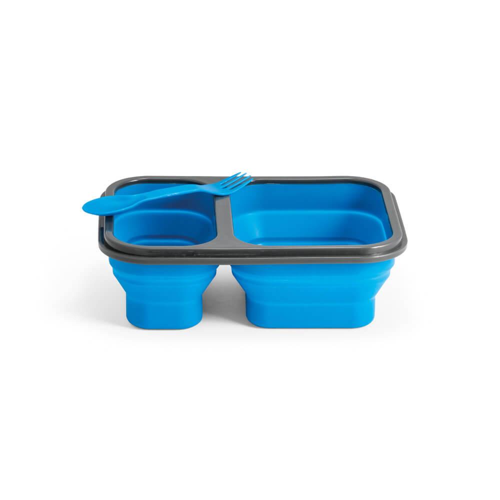 Marmita Hermética Retrátil até 760ml GO1535 na cor Azul, brinde personalizado Sky Brindes
