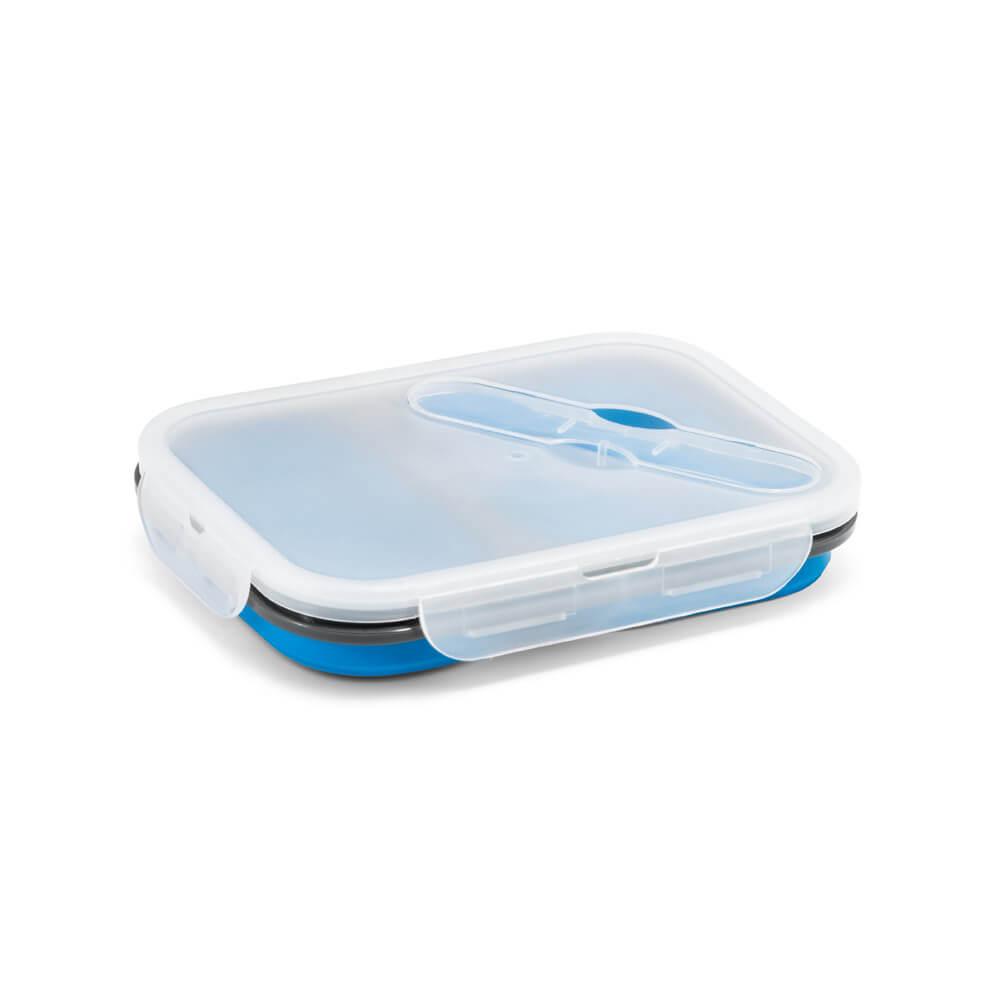 Marmita Hermética Retrátil até 760ml GO1535 na cor Azul, brinde personalizado Sky Brindes