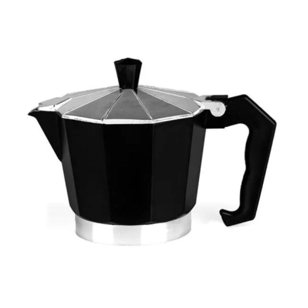Cafeteira Italiana 250ml GO1543 na cor Preto, brinde personalizado Sky Brindes