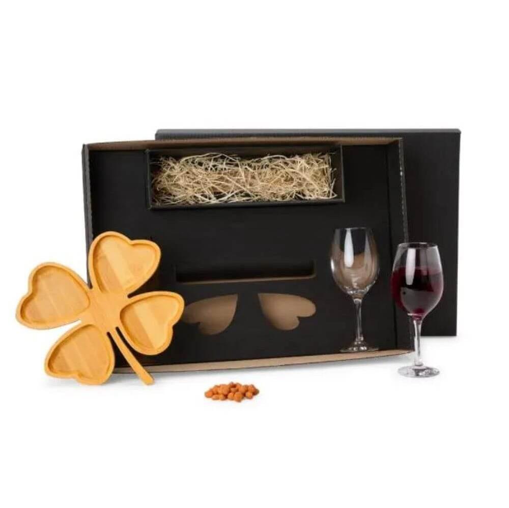 Kit Petisco 3 Peças GO1544 na cor Preto, brinde personalizado Sky Brindes