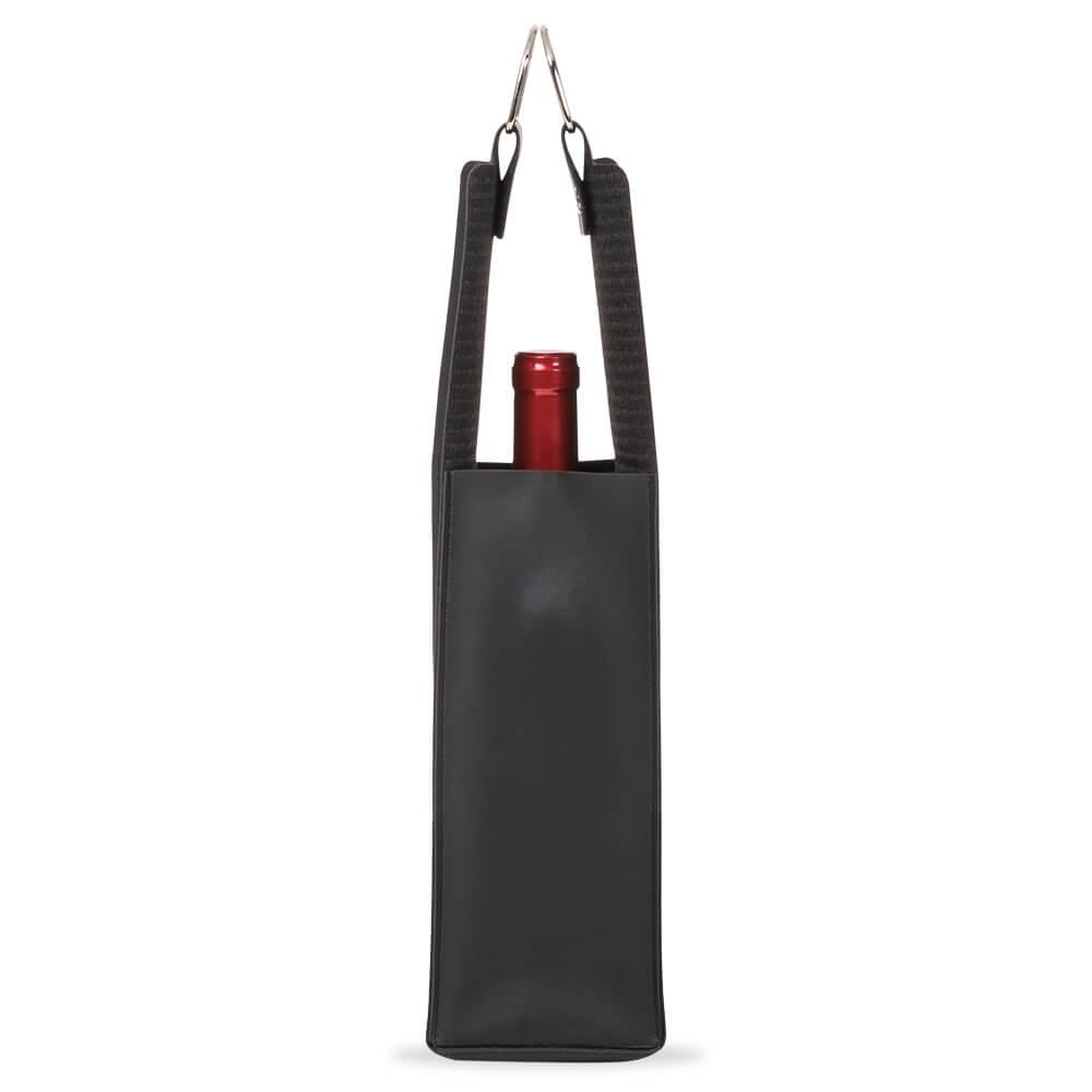 Porta Vinho Bidim GO1558 na cor Preto, brinde personalizado Sky Brindes