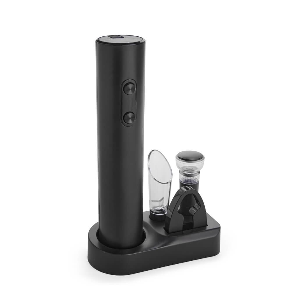 Kit Vinho 5 Peças GO1560 na cor Preto, brinde personalizado Sky Brindes