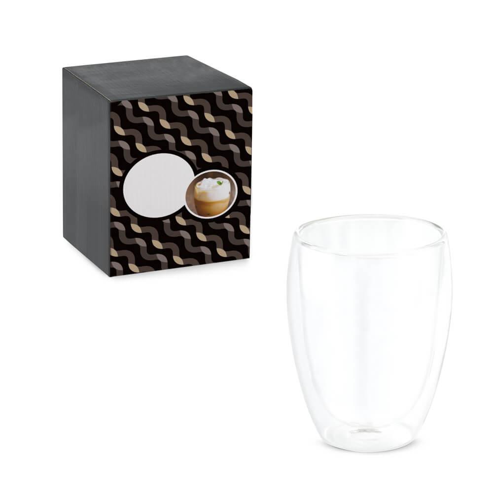Copo em Vidro 350ml GO1562 na cor Transparente, brinde personalizado Sky Brindes