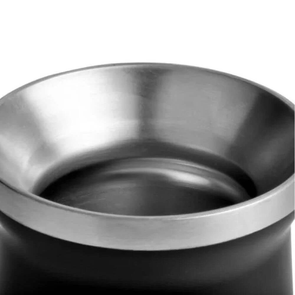 Cuia Térmica 300ml GO1564 na cor Preto, brinde personalizado Sky Brindes