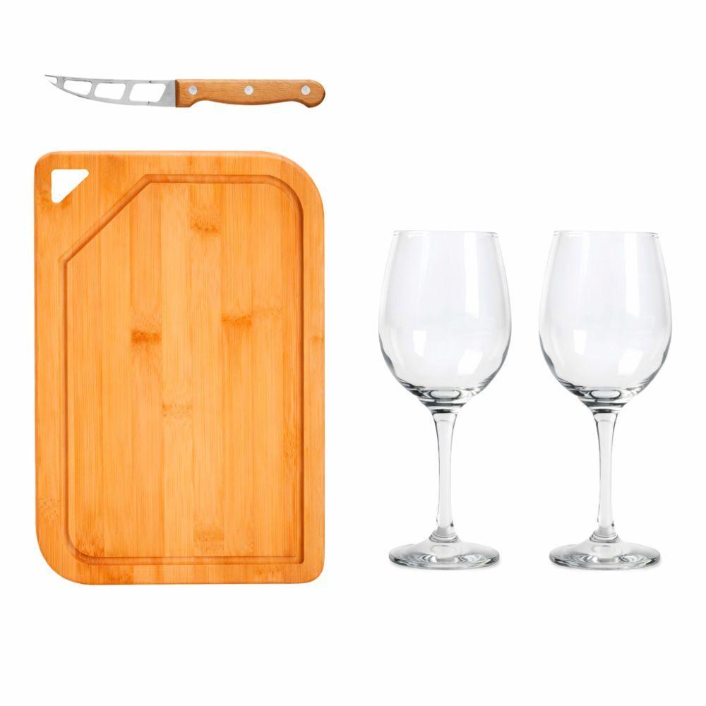 Kit Queijo 4 Peças GO1571 na cor Preto, brinde personalizado Sky Brindes