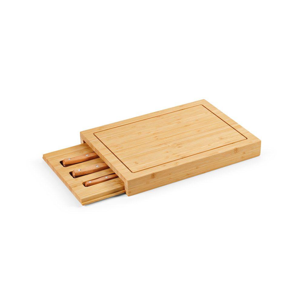 Conjunto de Tábuas 4 Peças GO1572 na cor Natural, brinde personalizado Sky Brindes