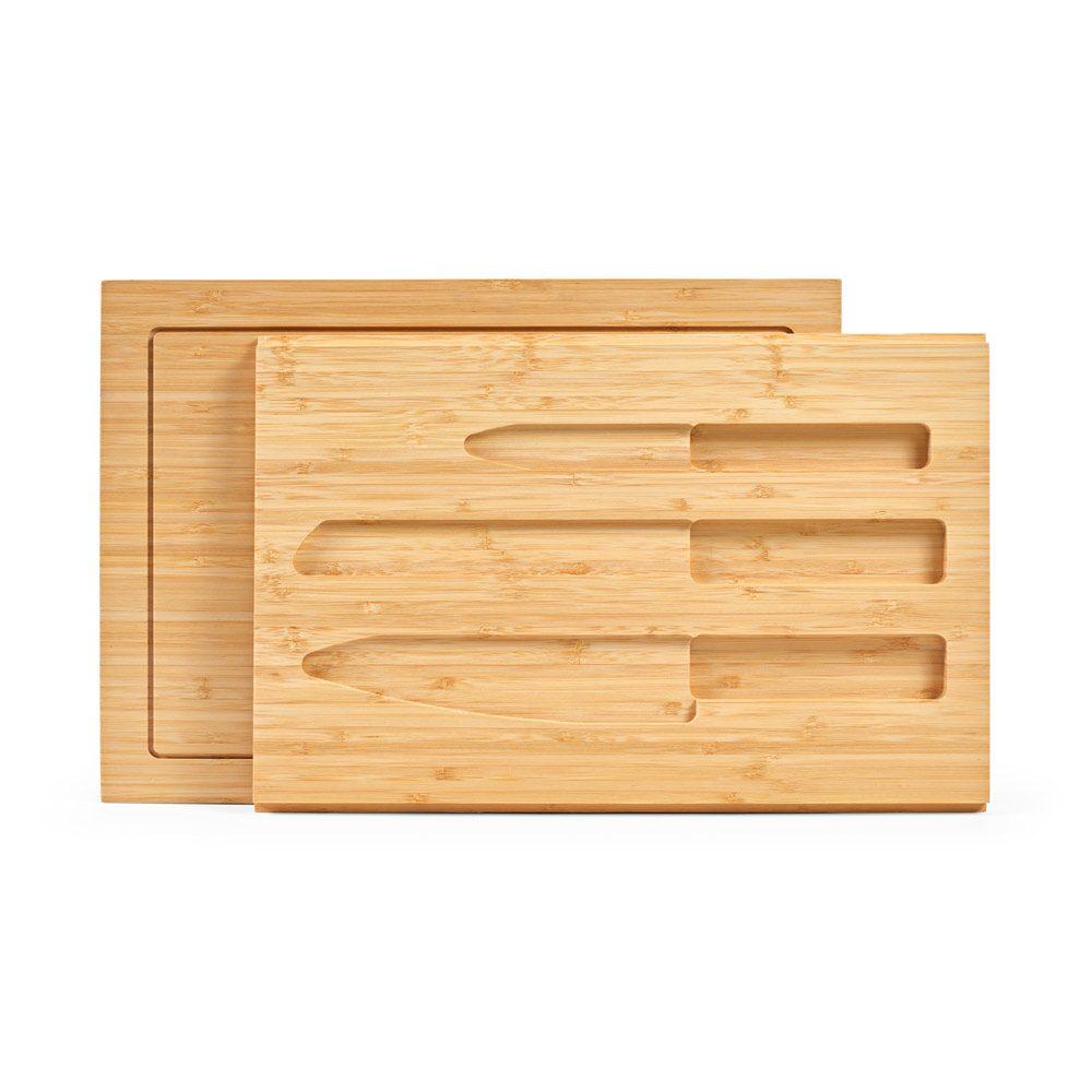 Conjunto de Tábuas 4 Peças GO1572 na cor Natural, brinde personalizado Sky Brindes