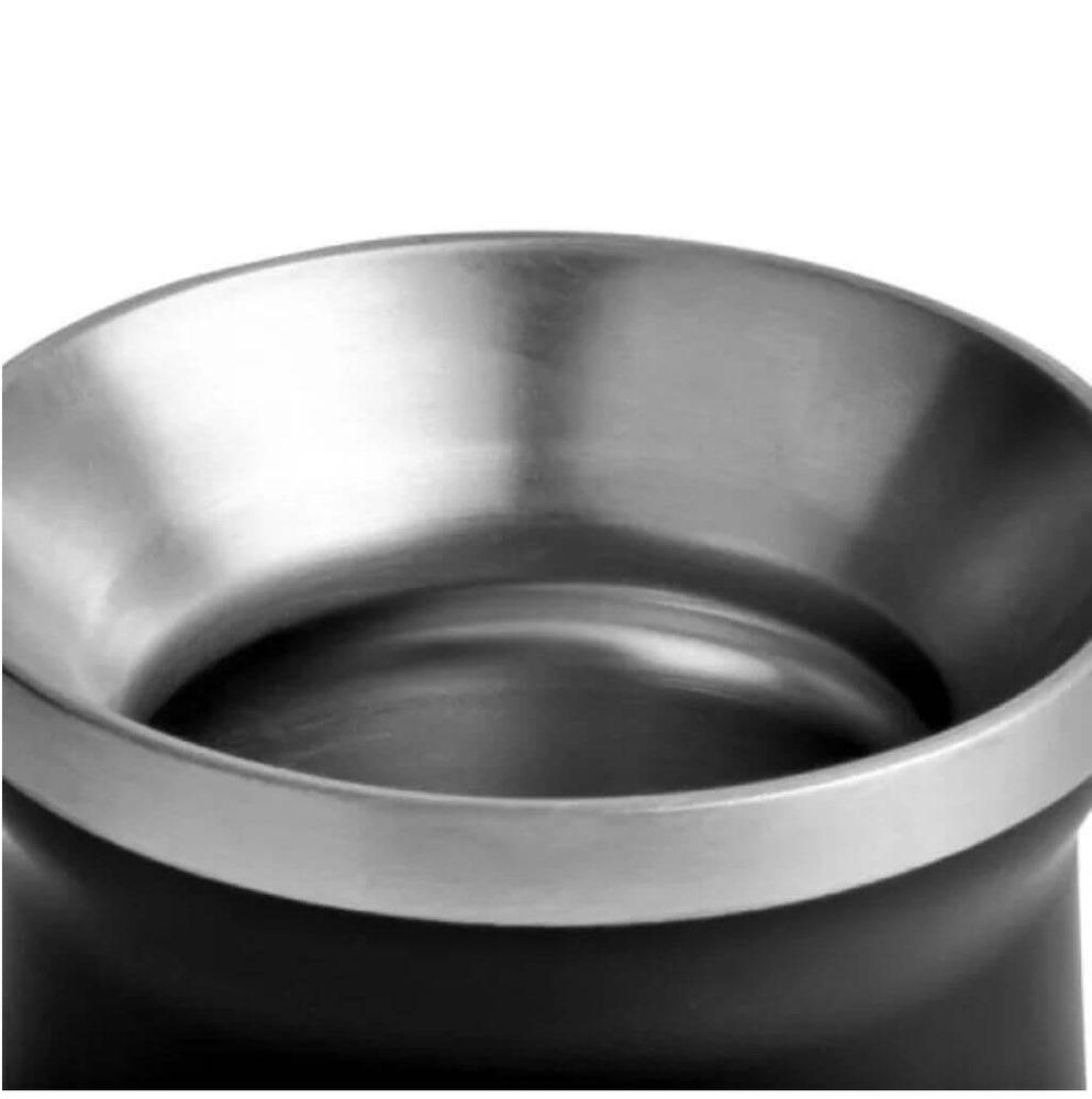 Cuia Térmica 300ml GO1576 na cor Preto, brinde personalizado Sky Brindes