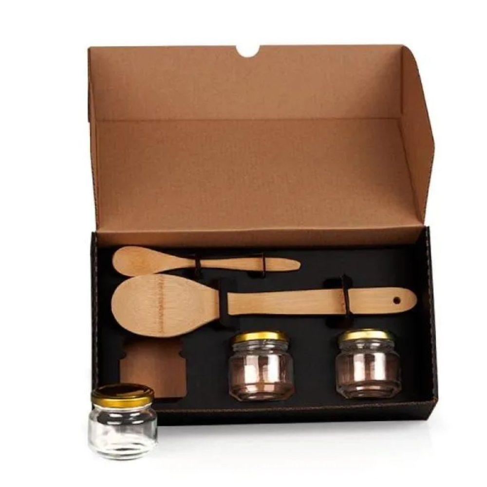 Conjunto Para Temperos 5 Peças GO1580 na cor Preto, brinde personalizado Sky Brindes
