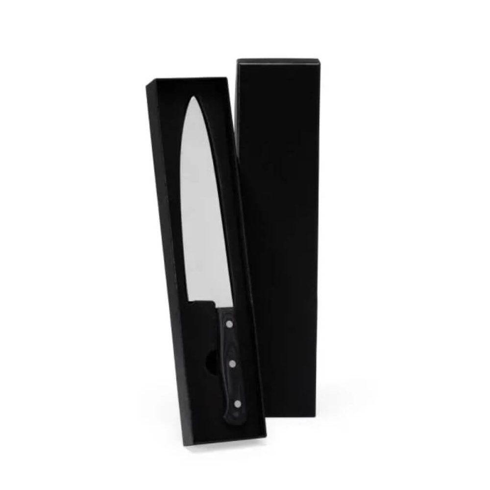 Faca Inox Premium GO1583 na cor Preto, brinde personalizado Sky Brindes