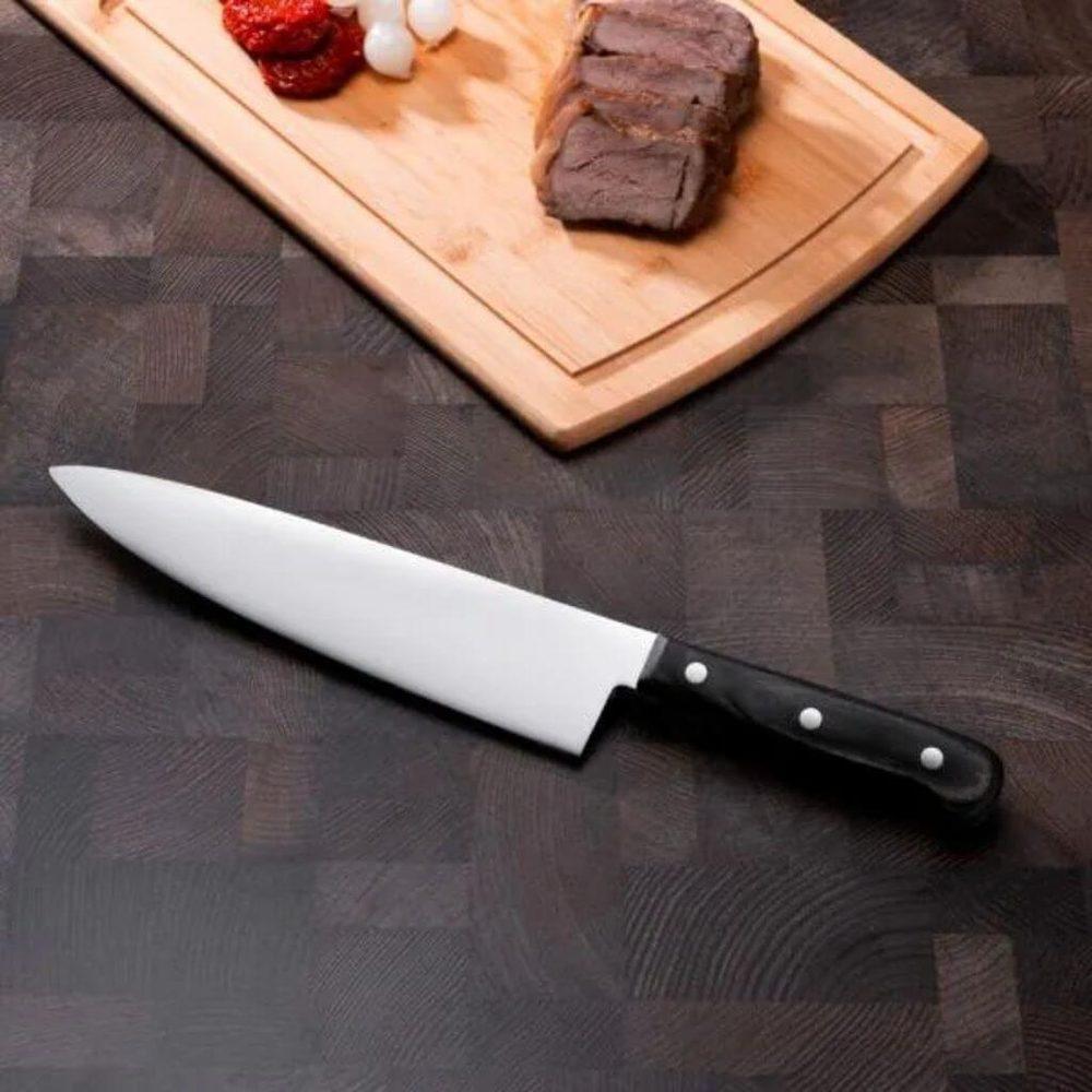 Faca Inox Premium GO1583 na cor Preto, brinde personalizado Sky Brindes