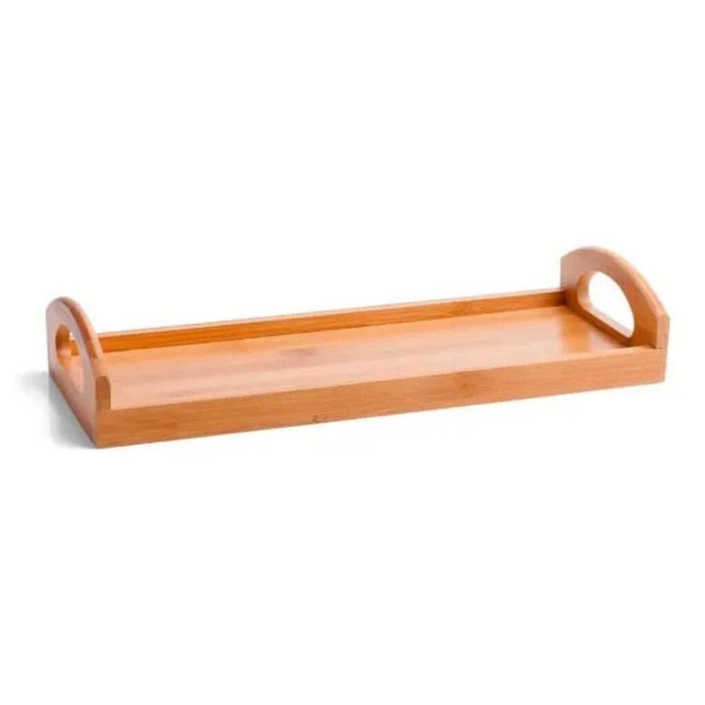 Bandeja para Servir em Bambu GO1585 na cor Natural, brinde personalizado Sky Brindes
