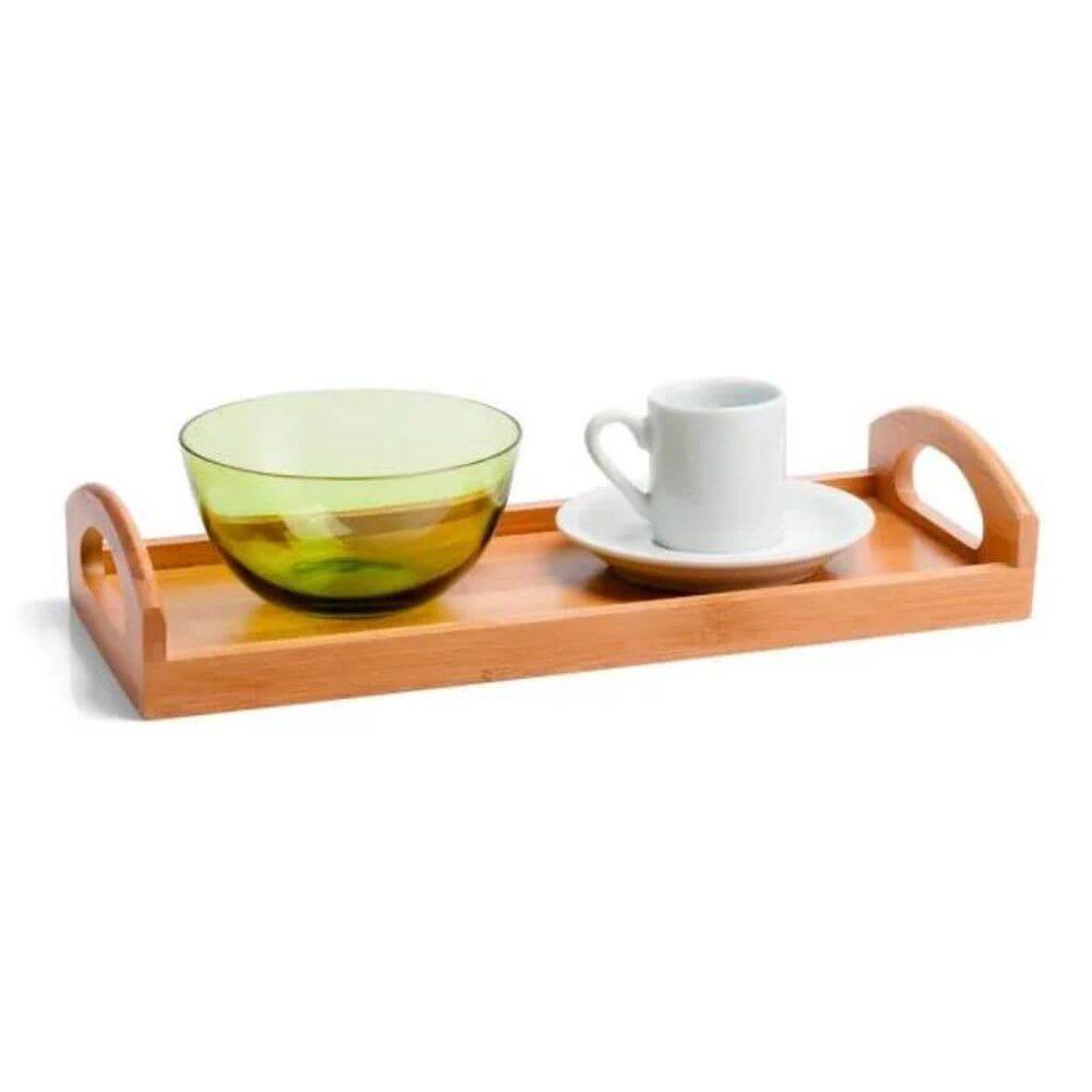 Bandeja para Servir em Bambu GO1585 na cor Natural, brinde personalizado Sky Brindes