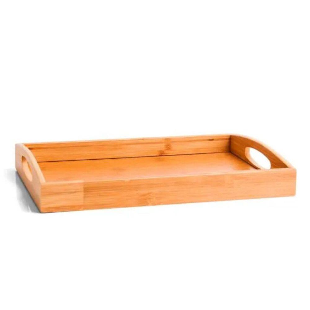 Bandeja para Servir em Bambu GO1586 na cor Natural, brinde personalizado Sky Brindes