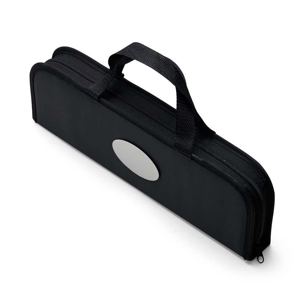 Kit churrasco 17 peças GO1599 na cor Preto, brinde personalizado Sky Brindes