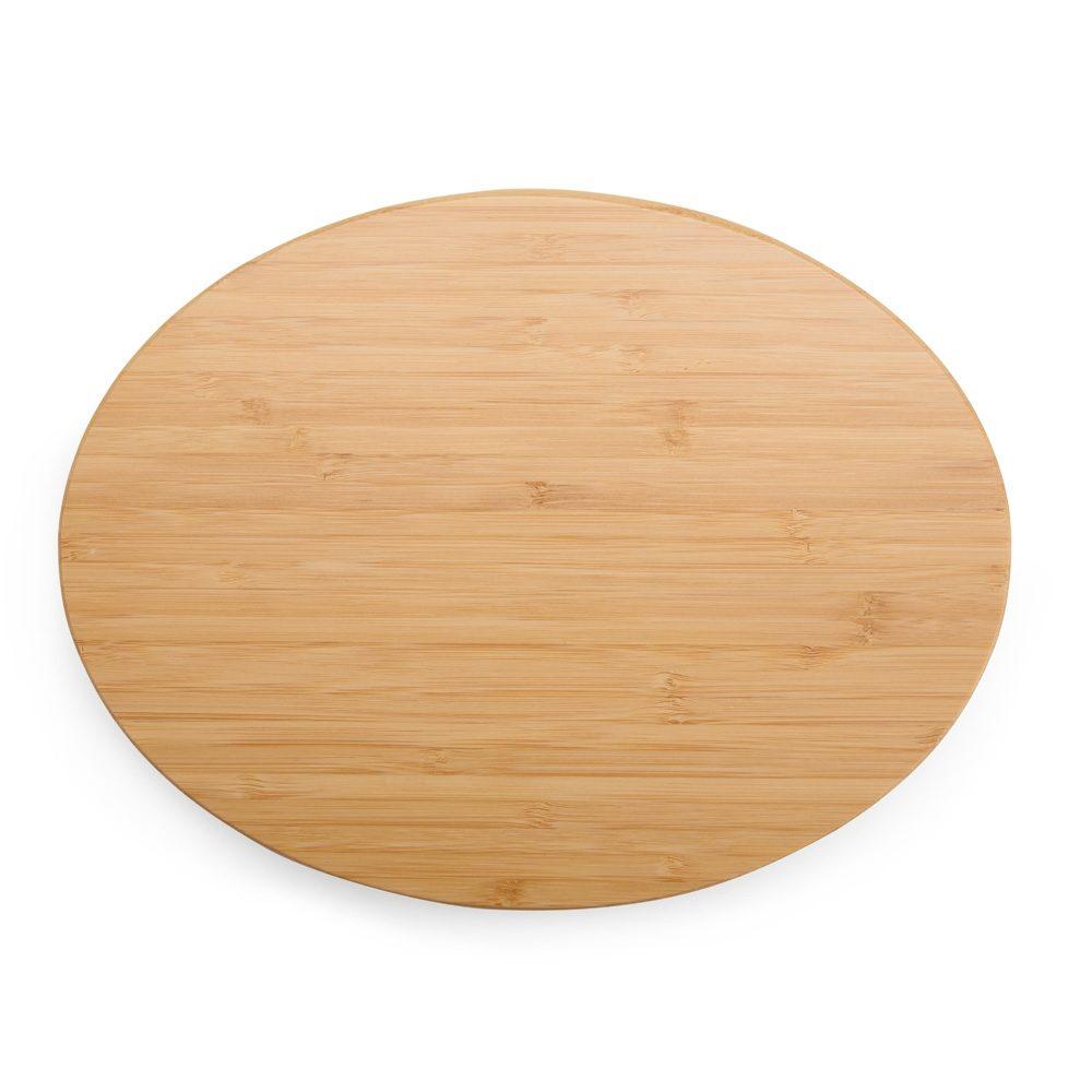 Petisqueira de bambu GO1605 na cor Madeira e inox, brinde personalizado Sky Brindes