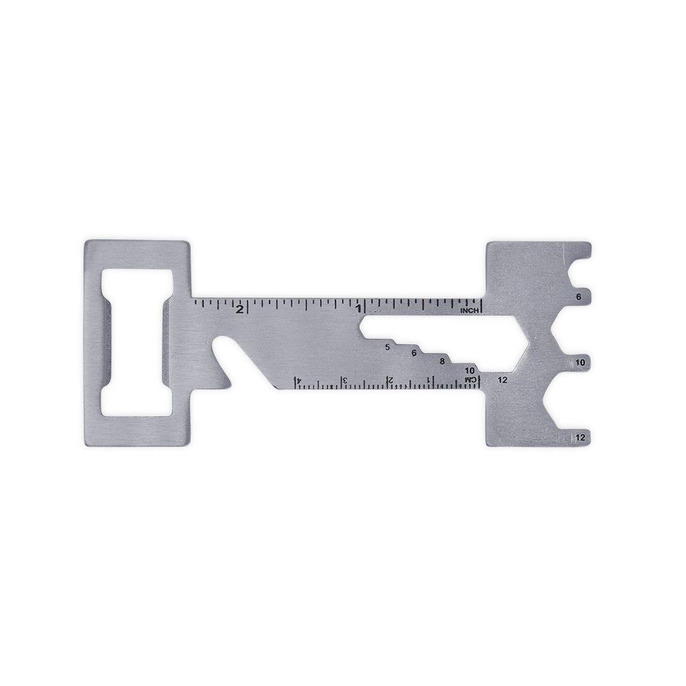 Abridor multiferramentas GO1621 na cor Inox, brinde personalizado Sky Brindes