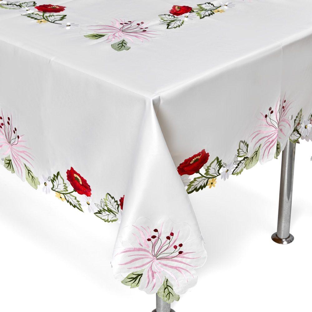 Toalha mesa ret. 3 m x 1,7 m GO1632 na cor Branco, brinde personalizado Sky Brindes