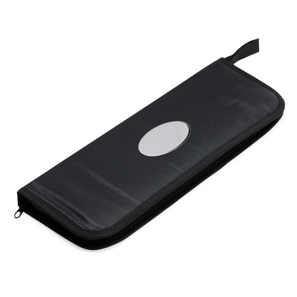 Kit churrasco 5 peças GO1650 na cor Preto, brinde personalizado Sky Brindes
