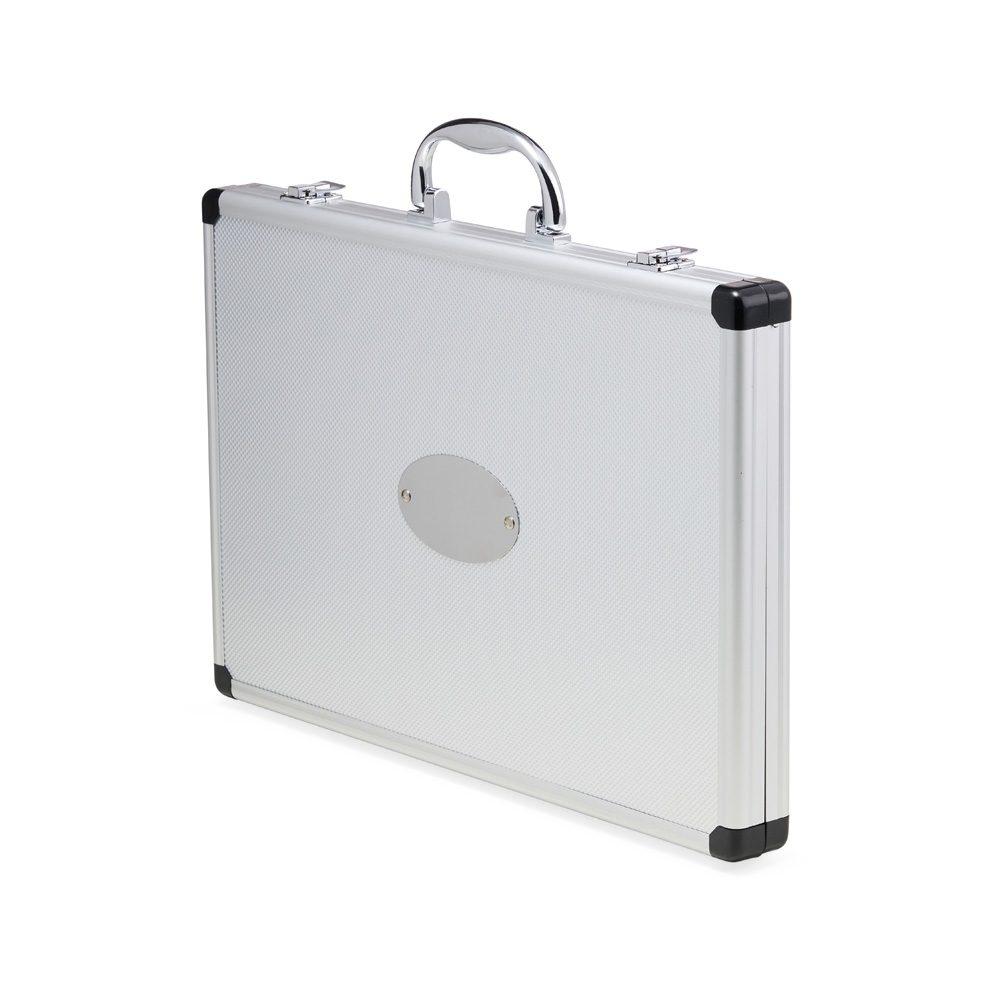 Jogo de facas c 5 peças na maleta GO1651 na cor Inox, brinde personalizado Sky Brindes