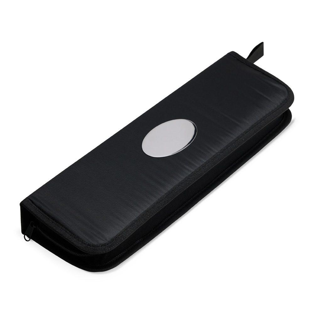 Kit churrasco 4 peças GO1652 na cor Preto, brinde personalizado Sky Brindes