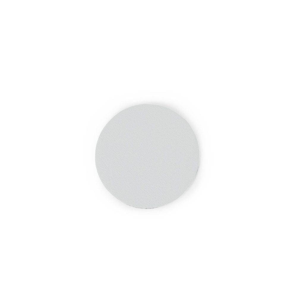 Porta-copos de couro sintético absorvente GO1662 na cor Branco, brinde personalizado Sky Brindes