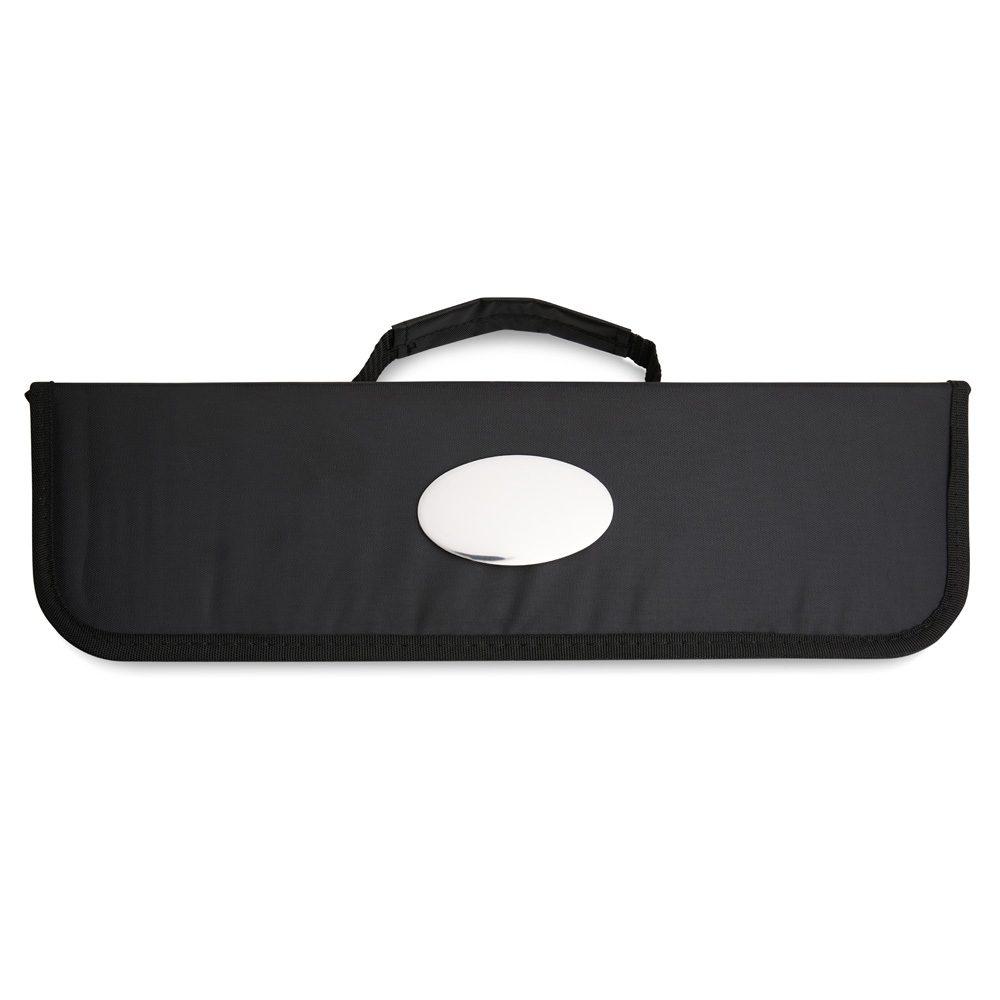 Kit churrasco 4 peças GO1663 na cor Preto, brinde personalizado Sky Brindes