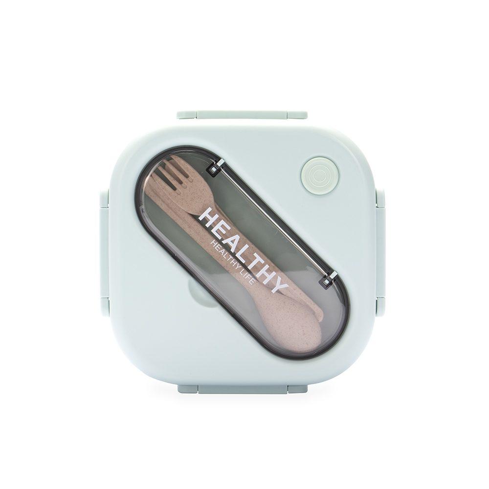 Marmita hermética plástica 1,2l GO1667 na cor Verde e verde, brinde personalizado Sky Brindes