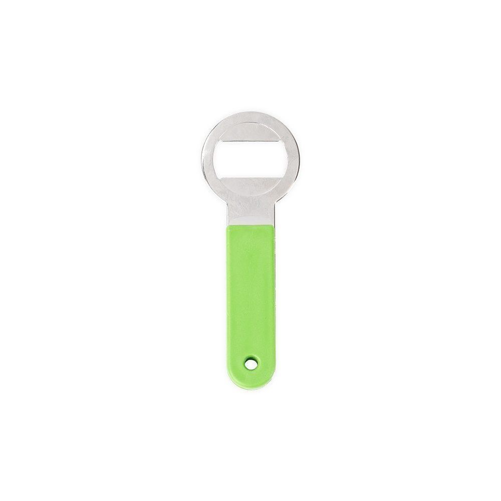 Abridor de garrafa aço GO1672 na cor Verde e verde, brinde personalizado Sky Brindes