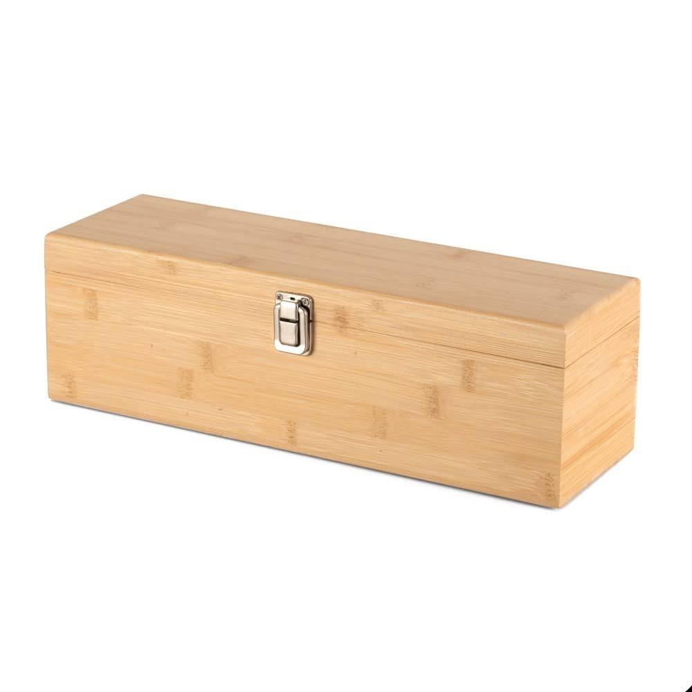 Kit vinho bambu 4 peças GO1673 na cor Bambu e bambu, brinde personalizado Sky Brindes