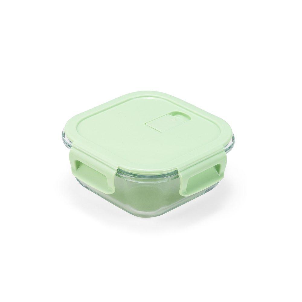 Marmita vidro 450ml GO1675 na cor Verde e transparente, brinde personalizado Sky Brindes