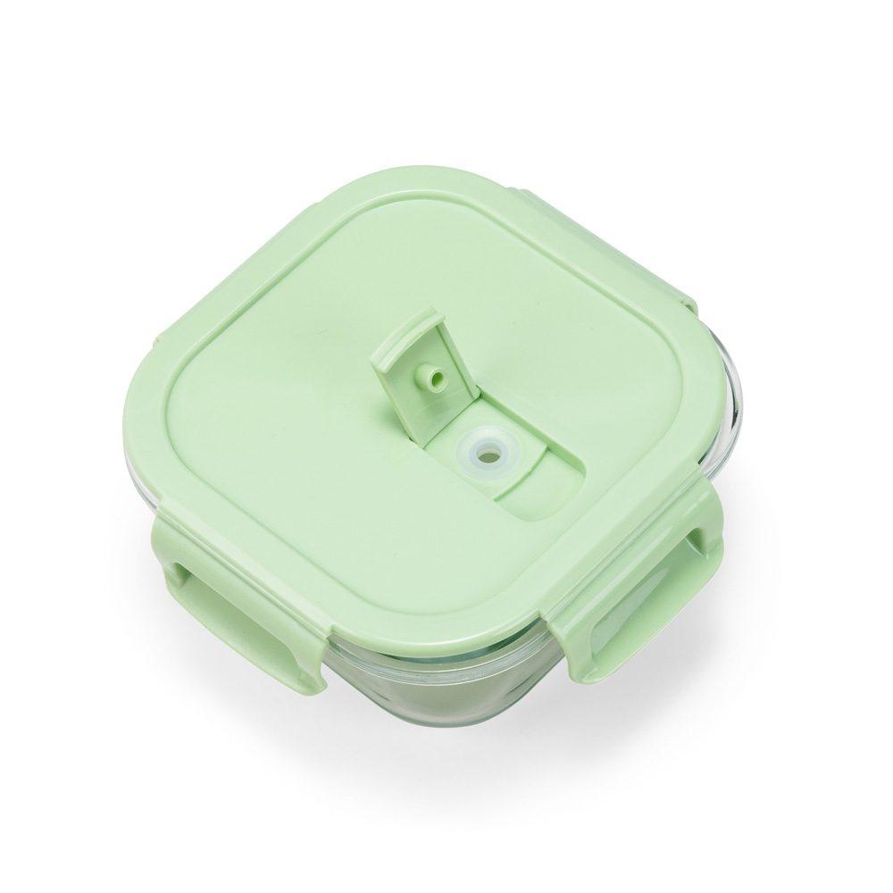 Marmita vidro 450ml GO1675 na cor Verde e transparente, brinde personalizado Sky Brindes