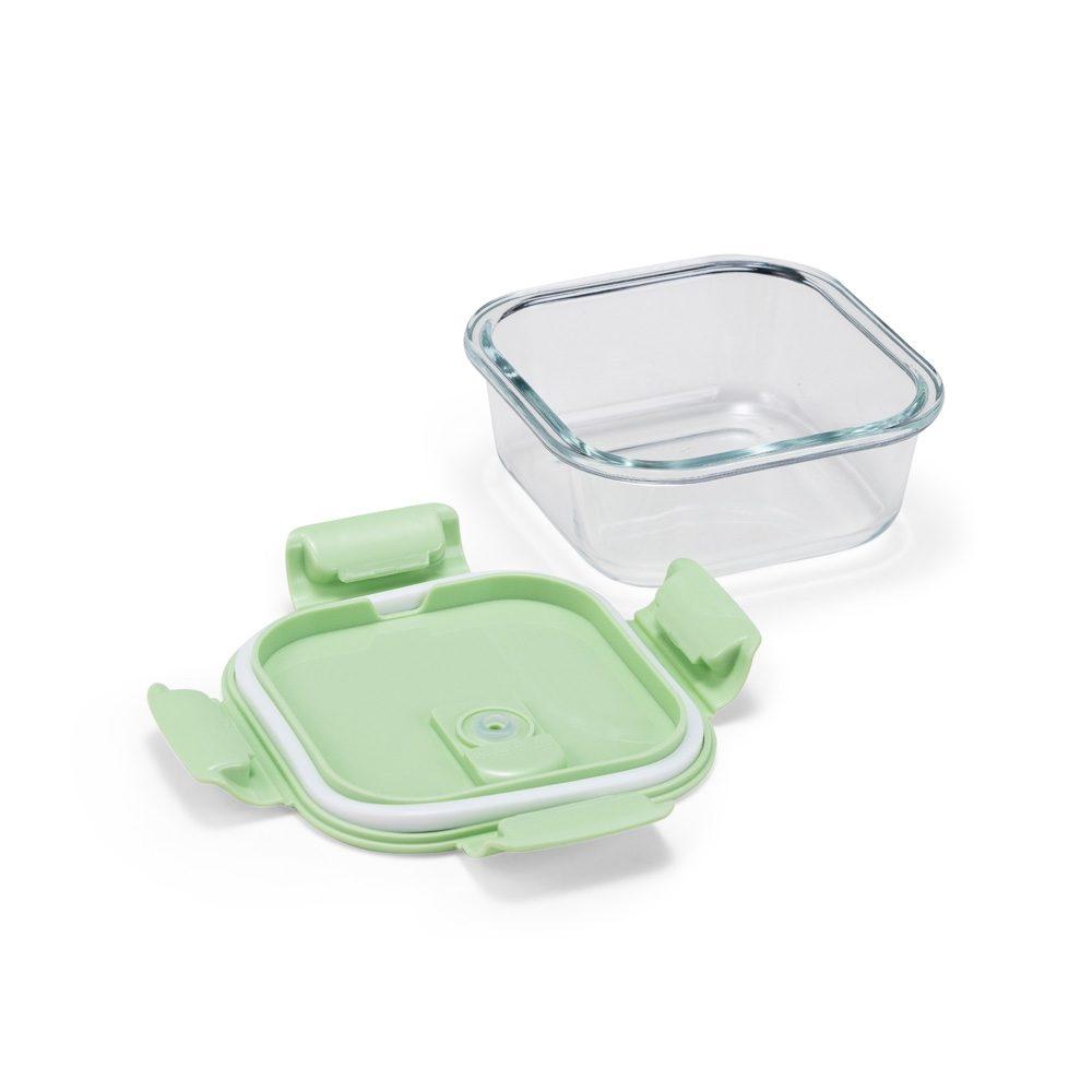 Marmita vidro 450ml GO1675 na cor Verde e transparente, brinde personalizado Sky Brindes